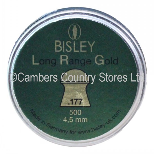 Bisley Air Rifle Pellets Long Range Gold .177 x 500 Cambers Country Store